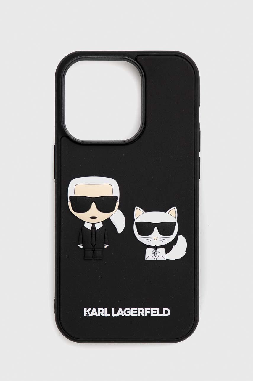 Karl Lagerfeld Кейс за телефон iPhone 14 Pro 61'' в черно - Pepit.bg