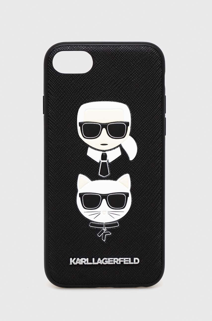 Karl Lagerfeld Кейс за телефон iPhone 7/8 / SE 2020 / SE 2022 в черно - Pepit.bg