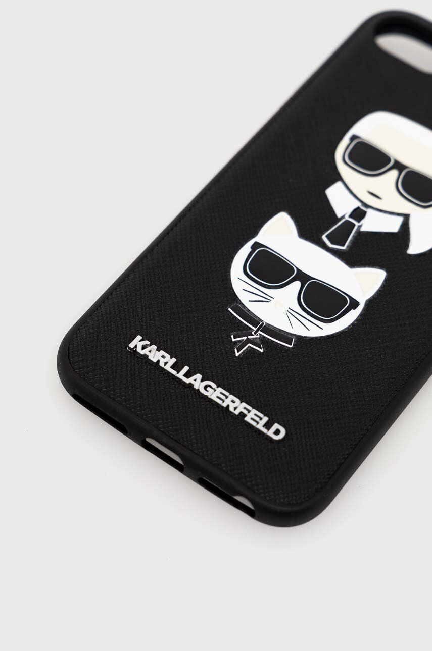 Karl Lagerfeld Кейс за телефон iPhone 7/8 / SE 2020 / SE 2022 в черно - Pepit.bg