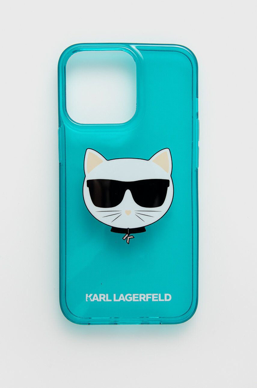 Karl Lagerfeld Кейс за телефон iPhone 13 Pro в тюркоазено - Pepit.bg