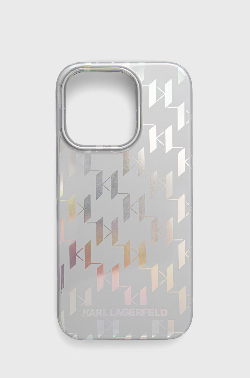 Karl Lagerfeld Кейс за телефон Iphone 14 Pro 61" в сребристо - Pepit.bg