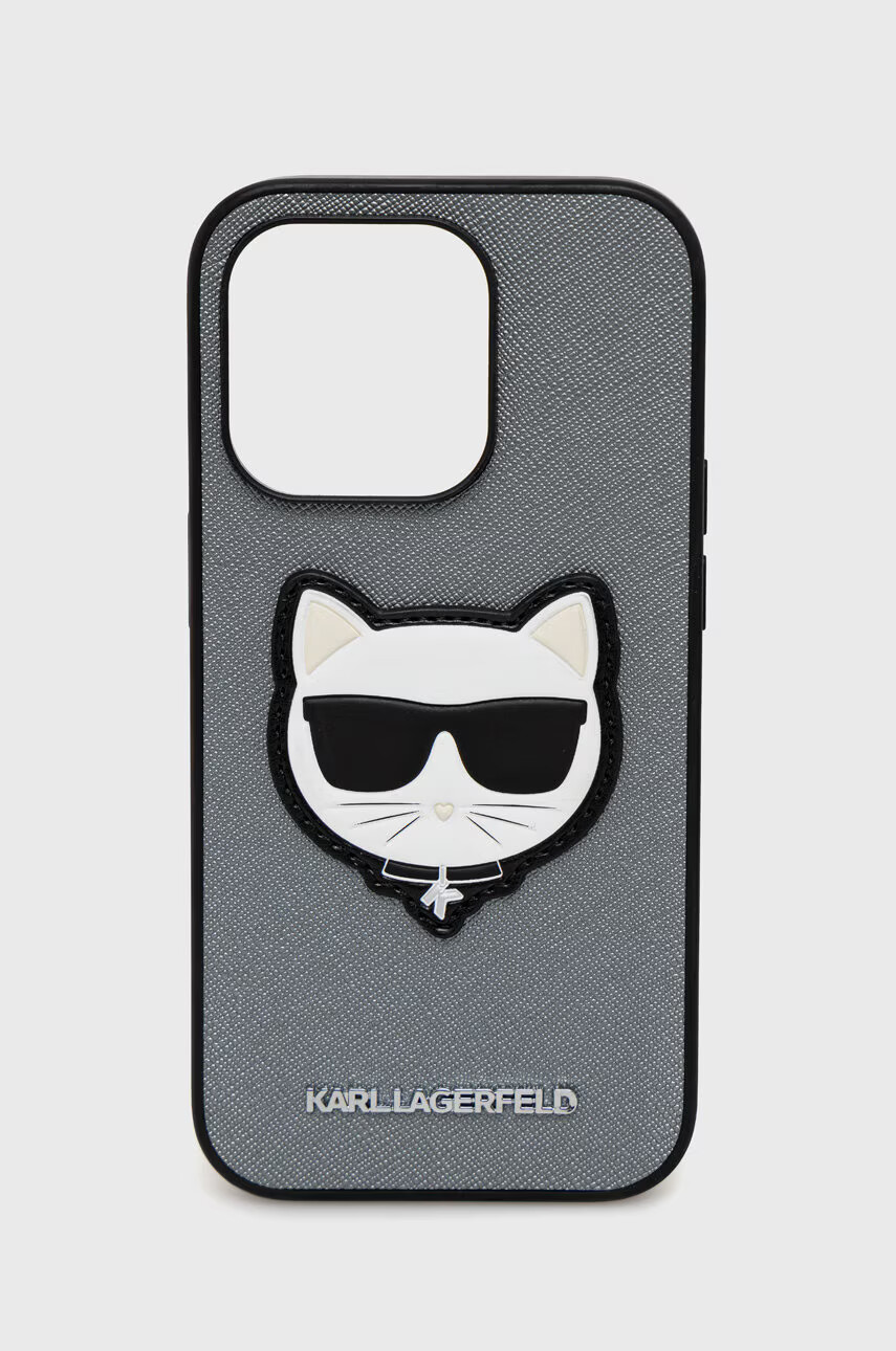 Karl Lagerfeld Кейс за телефон Iphone 14 Pro 61" в сребристо - Pepit.bg