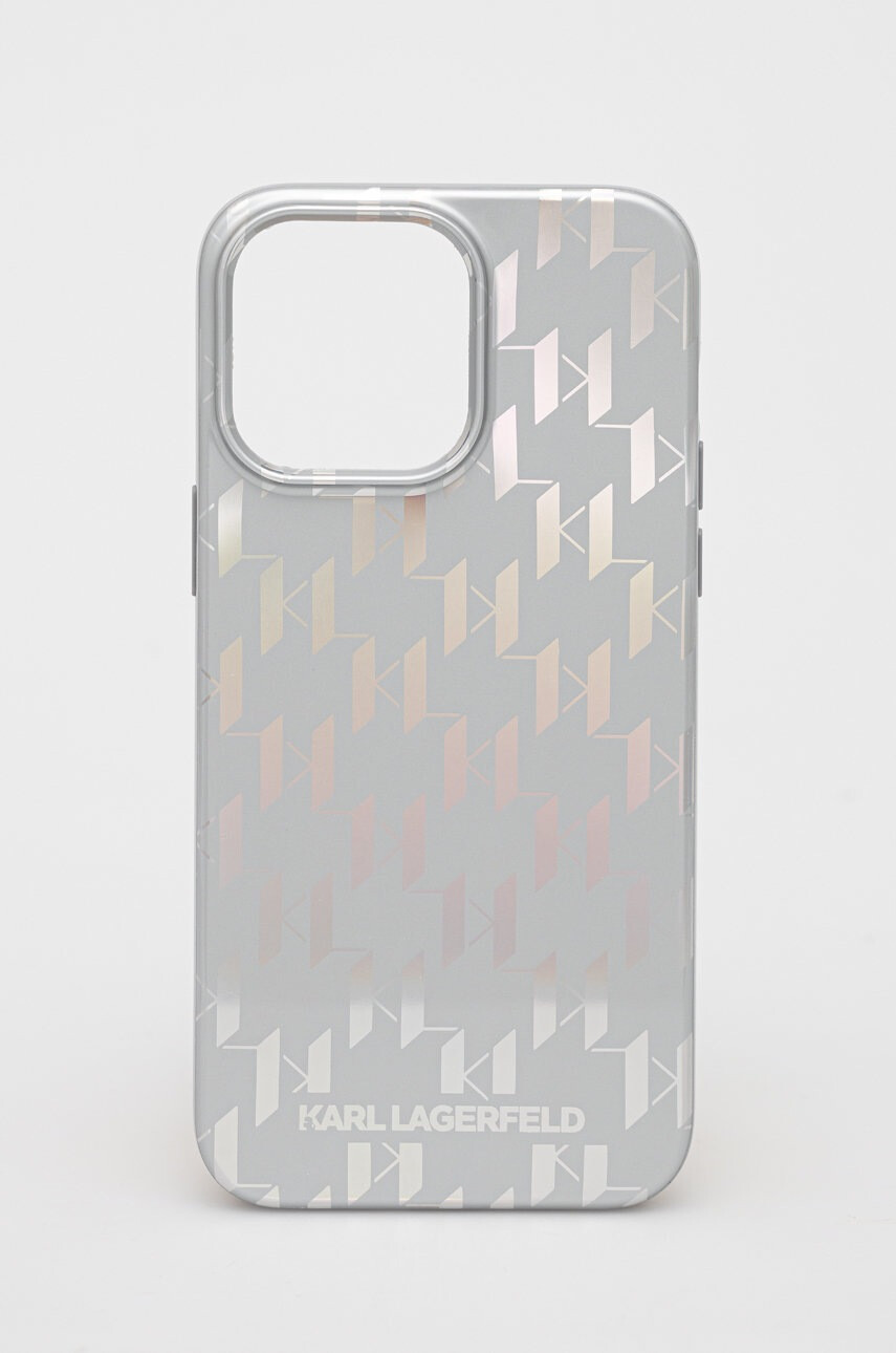Karl Lagerfeld Кейс за телефон Iphone 14 Pro Max 67" в сребристо - Pepit.bg