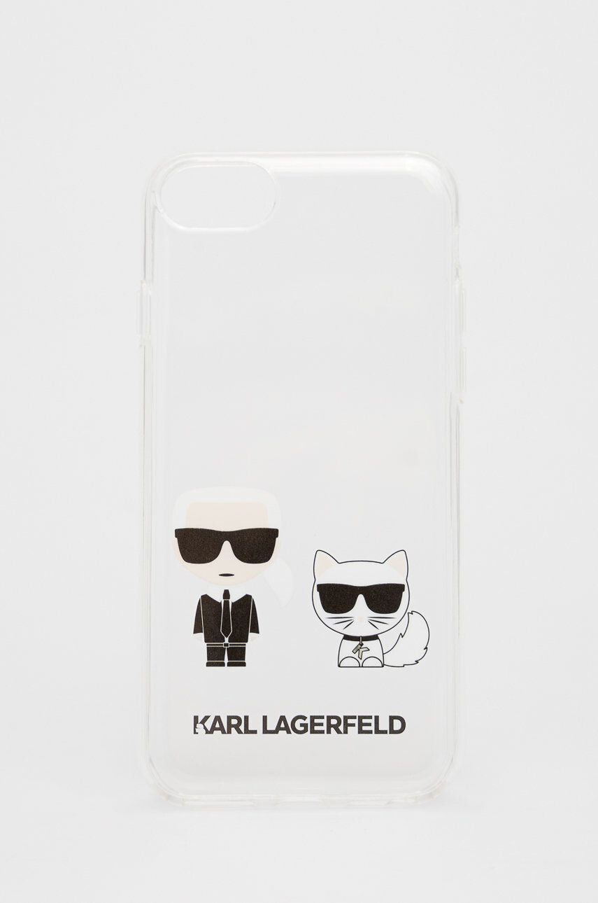 Karl Lagerfeld Кейс за телефон в прозрачен цвят - Pepit.bg