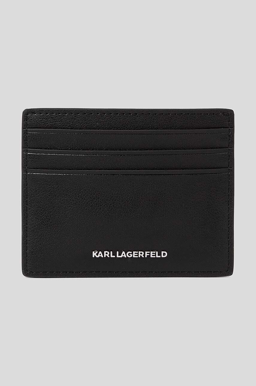 Karl Lagerfeld Кожен портфейл в черно - Pepit.bg