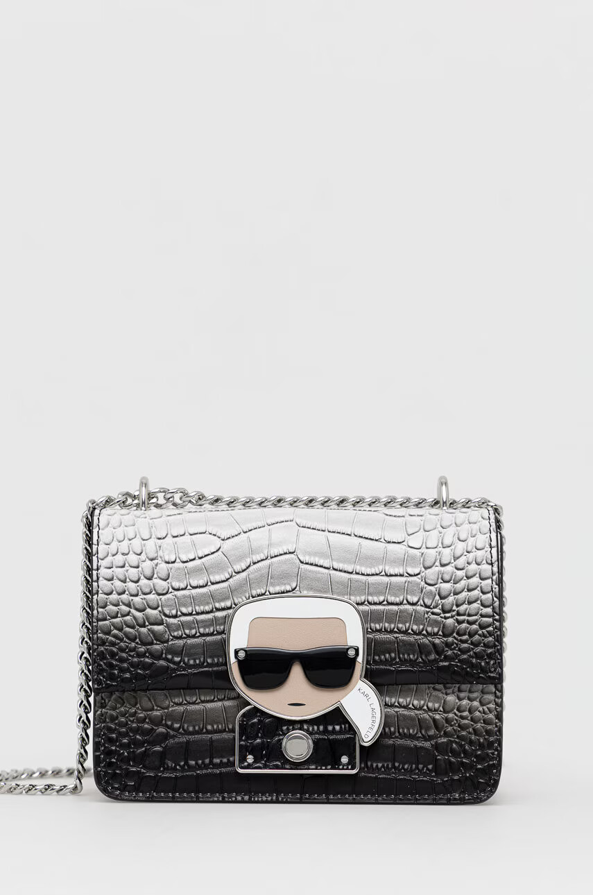 Karl Lagerfeld Кожена чанта в черно - Pepit.bg