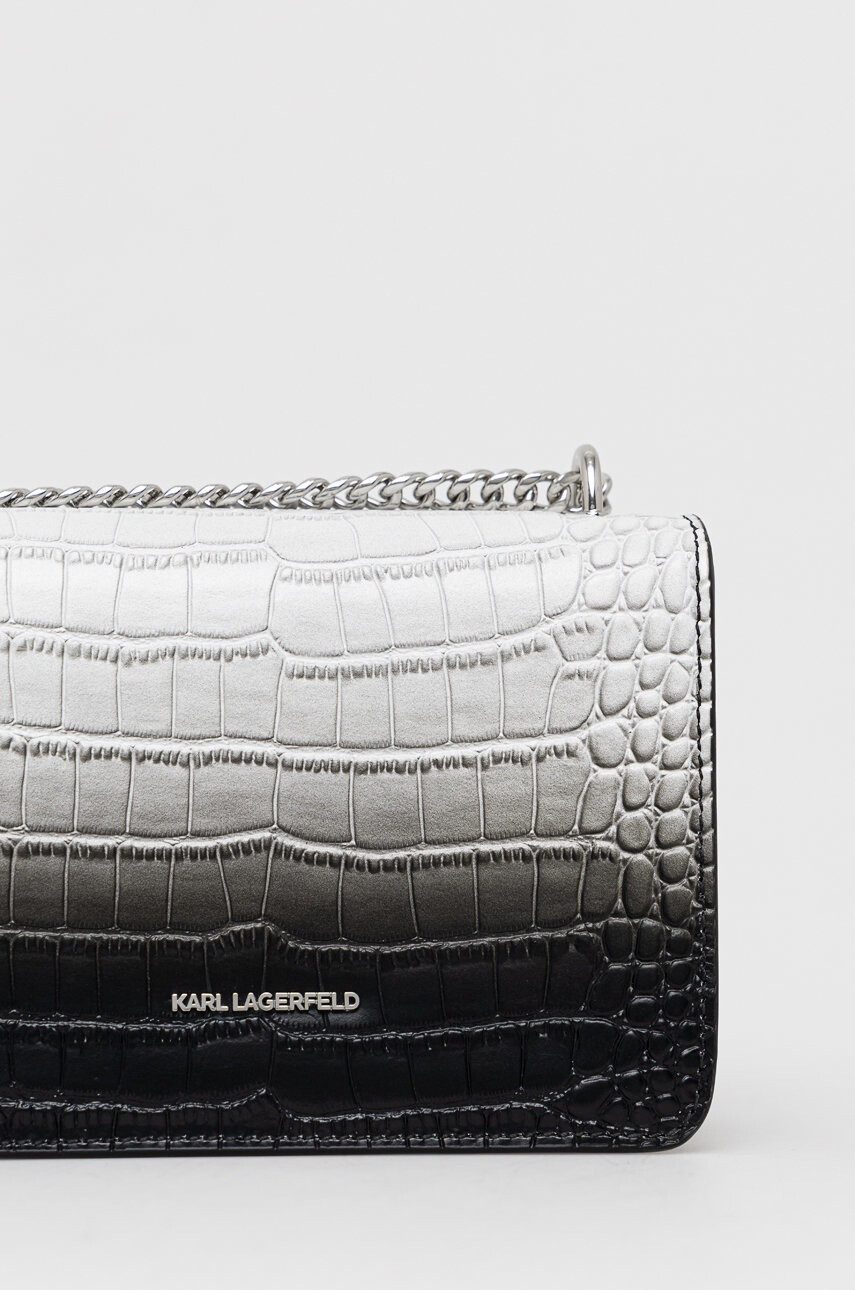 Karl Lagerfeld Кожена чанта в черно - Pepit.bg