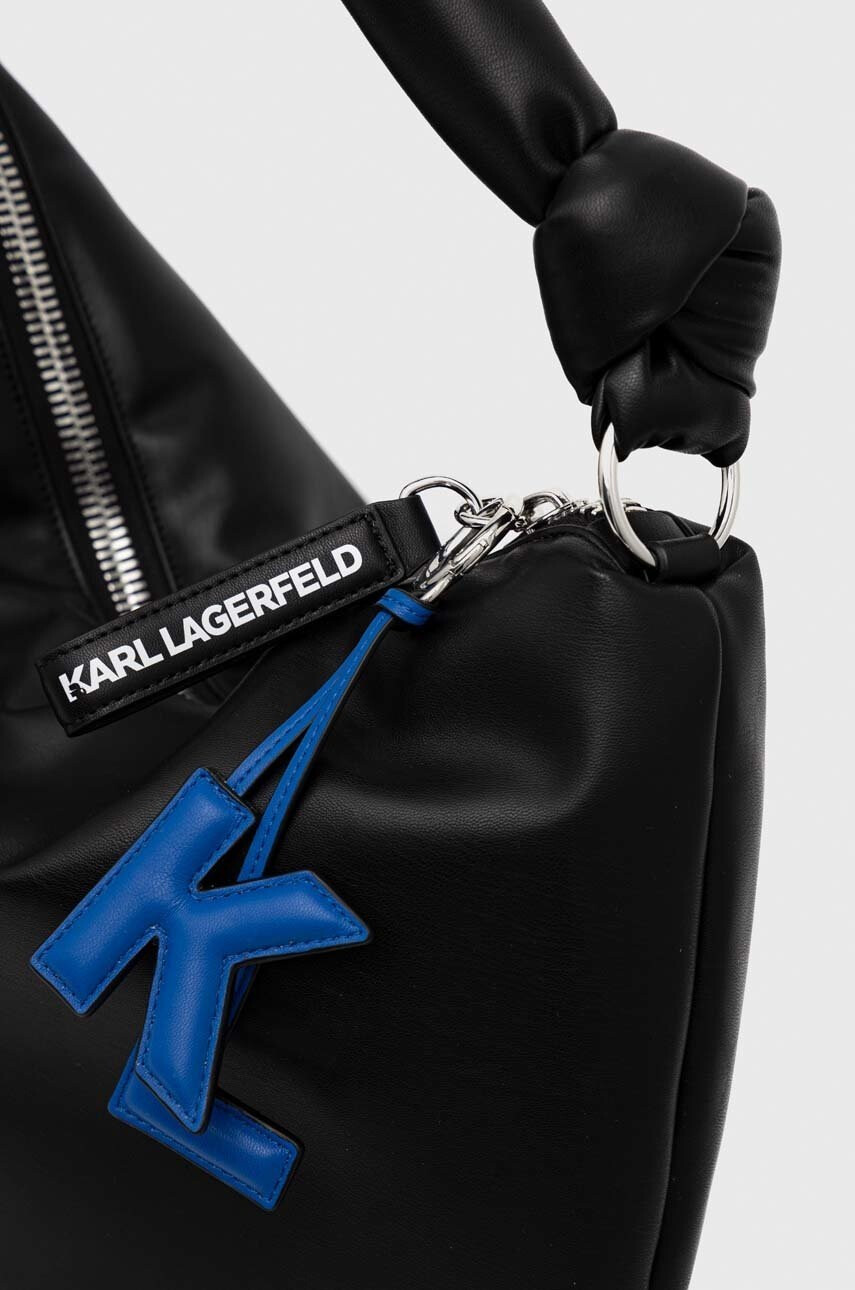 Karl Lagerfeld Кожена чанта в черно - Pepit.bg