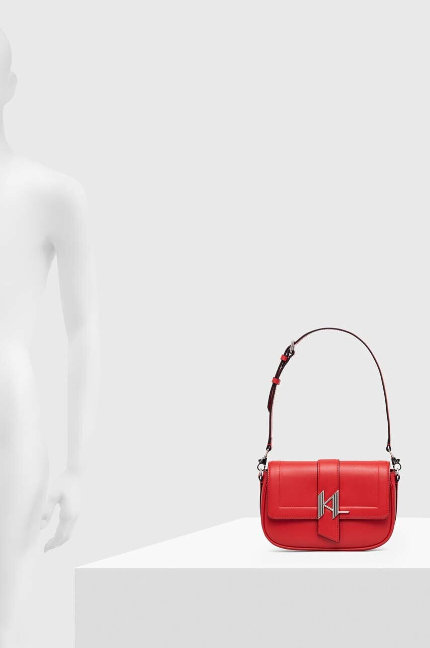 Karl Lagerfeld Кожена чанта в черно - Pepit.bg