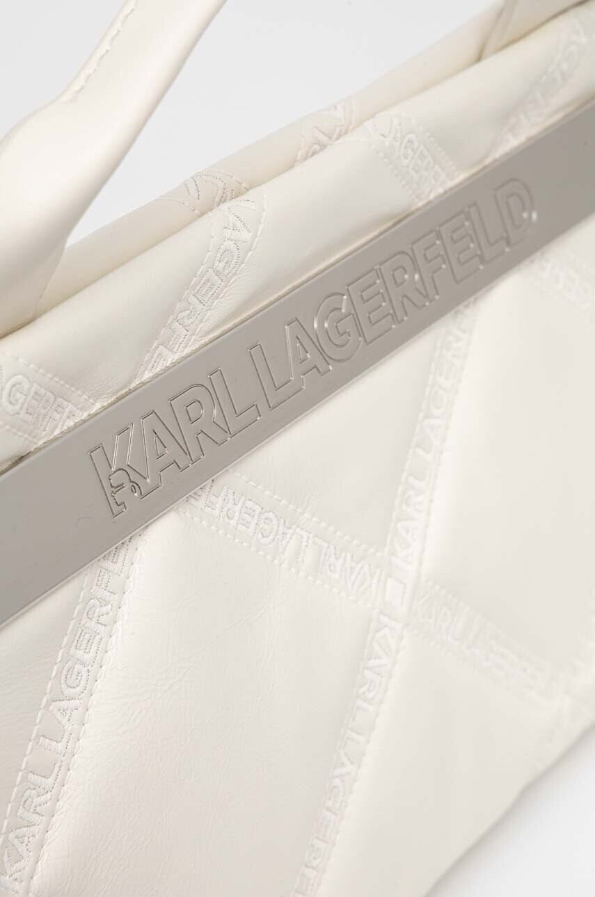 Karl Lagerfeld Кожена чанта в бяло - Pepit.bg