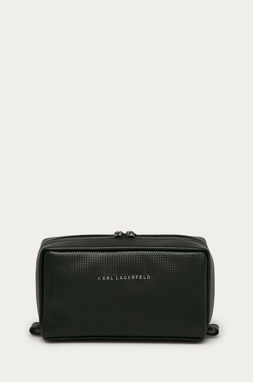 Karl Lagerfeld Кожена козметична чанта - Pepit.bg