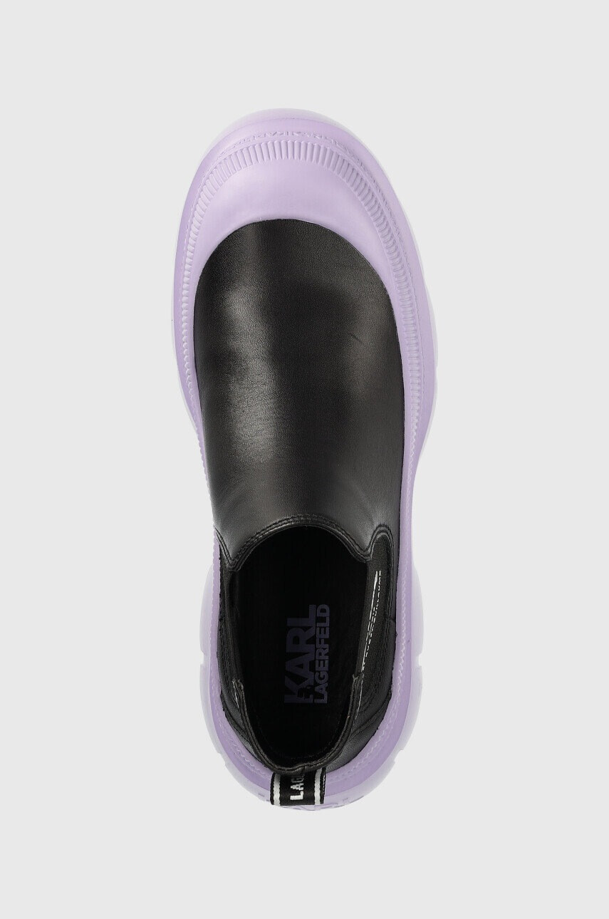 Karl Lagerfeld Кожени боти челси KL43530 TREKKA MAX в черно с платформа KL43530 - Pepit.bg