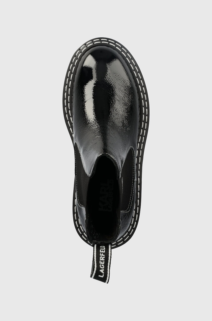 Karl Lagerfeld Кожени боти челси Patrol Ii в черно с платформа KL45252 - Pepit.bg