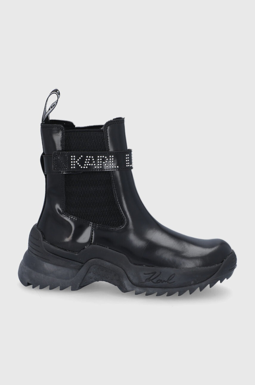 Karl Lagerfeld Кожени боти челси Quest - Pepit.bg