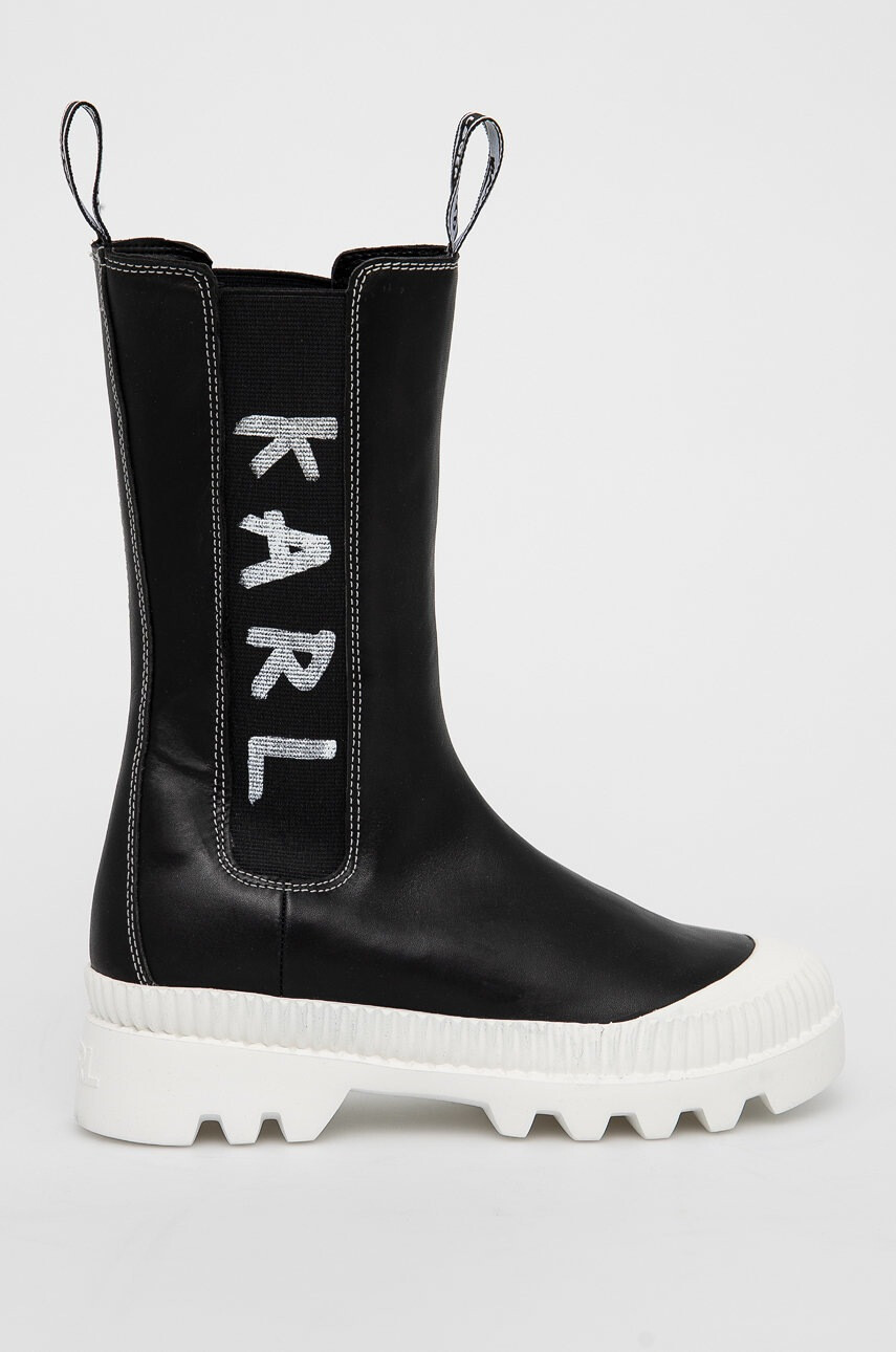 Karl Lagerfeld Кожени боти челси Trekka Ii - Pepit.bg