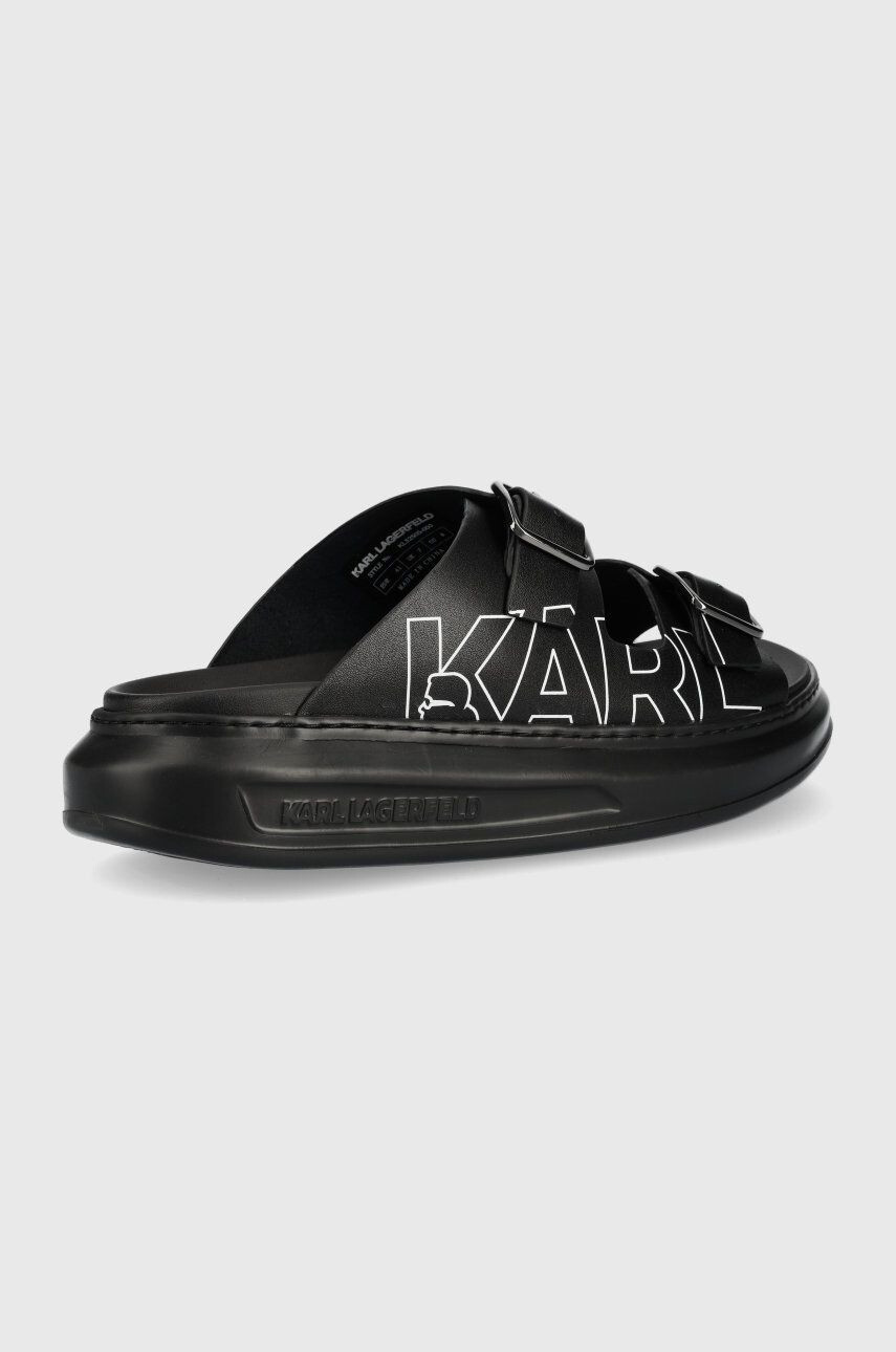 Karl Lagerfeld Кожени чехли Kapri Mens мъжки в черно - Pepit.bg