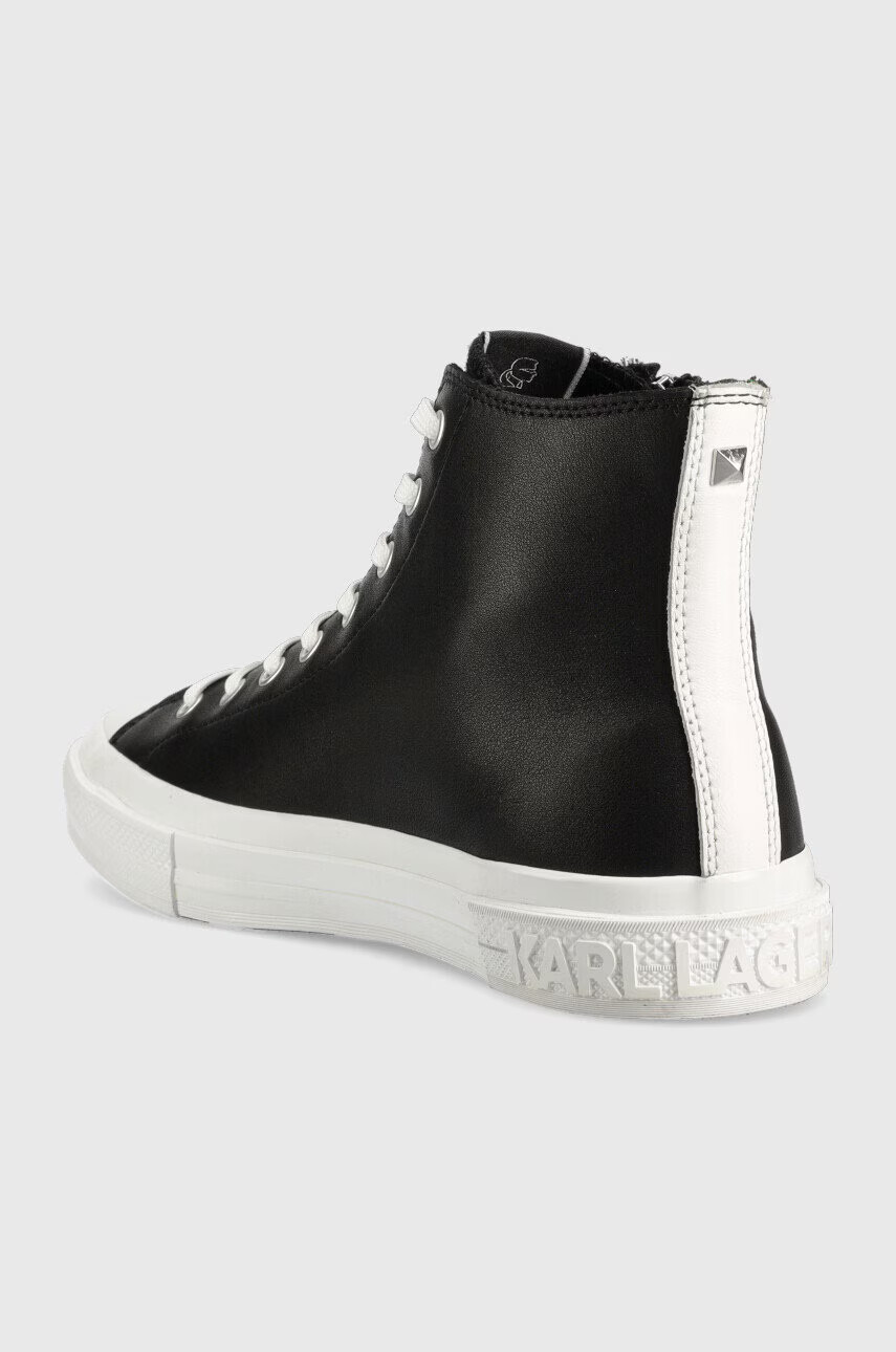 Karl Lagerfeld Кожени кецове Kampus Iii в черно - Pepit.bg