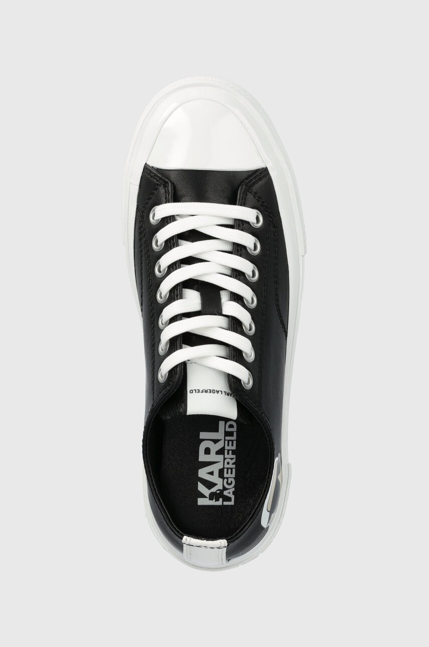 Karl Lagerfeld Кожени кецове KL60315 KAMPUS III в черно KL60315 - Pepit.bg