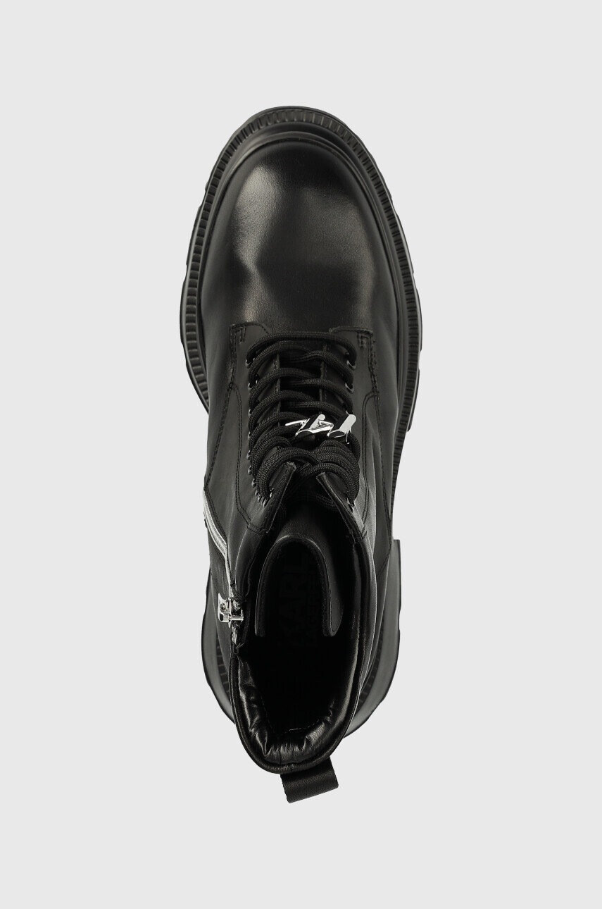 Karl Lagerfeld Кожени кубинки Danton в черно с платформа - Pepit.bg