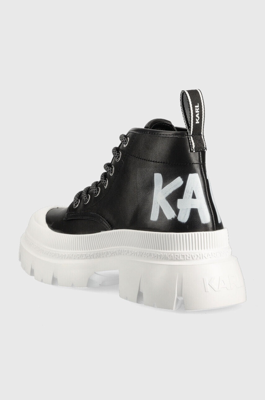 Karl Lagerfeld Кожени кубинки KL43520 TREKKA MAX в черно с платформа - Pepit.bg