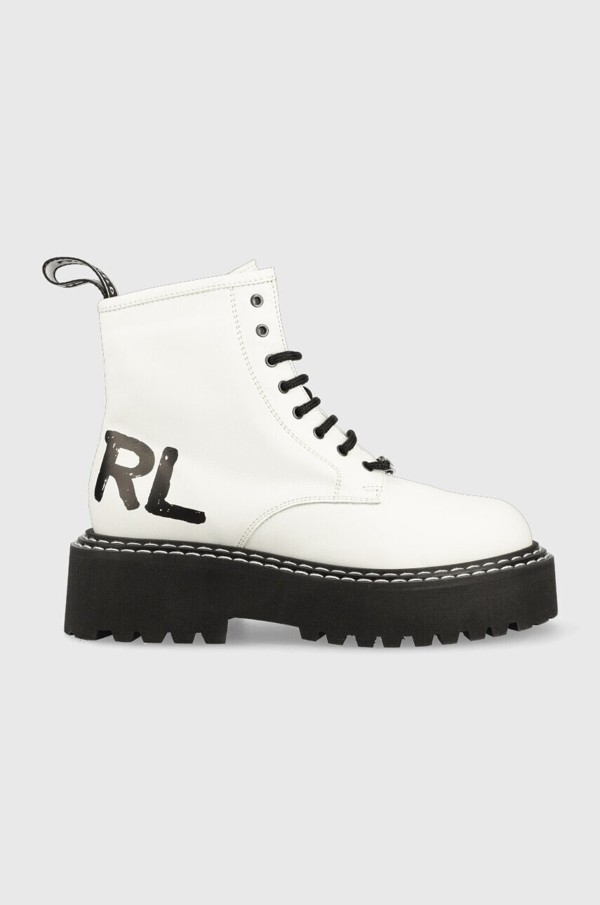 Karl Lagerfeld Кожени кубинки Patrol Ii в бяло с платформа - Pepit.bg