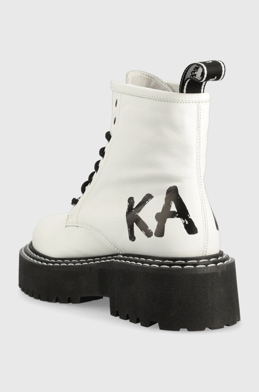 Karl Lagerfeld Кожени кубинки Patrol Ii в бяло с платформа - Pepit.bg