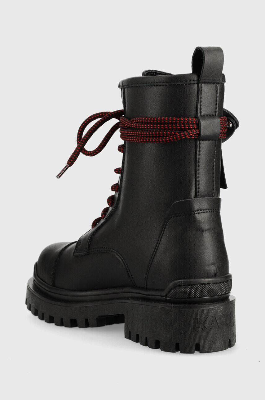 Karl Lagerfeld Кожени кубинки X Cara Biker Ii в черно с платформа - Pepit.bg
