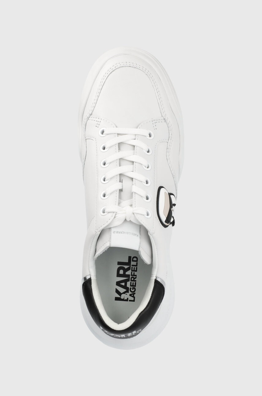 Karl Lagerfeld Кожени маратонки Kapri Run в бяло - Pepit.bg