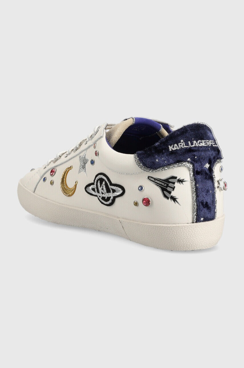 Karl Lagerfeld Кожени маратонки KL60118 SKOOL в бяло - Pepit.bg