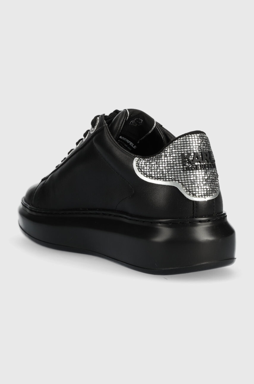 Karl Lagerfeld Кожени маратонки KL62516D KAPRI в черно - Pepit.bg