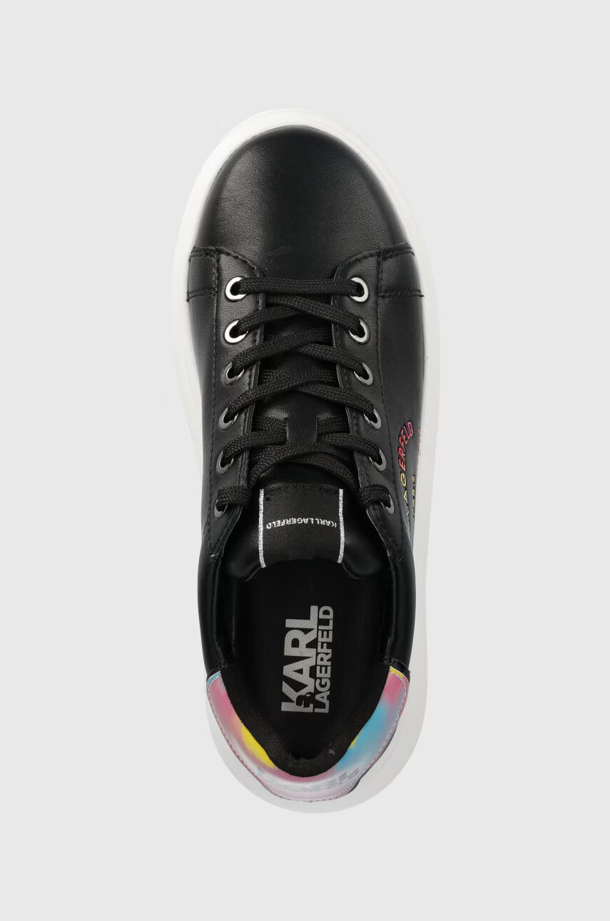 Karl Lagerfeld Кожени маратонки KL62538L KAPRI в черно - Pepit.bg