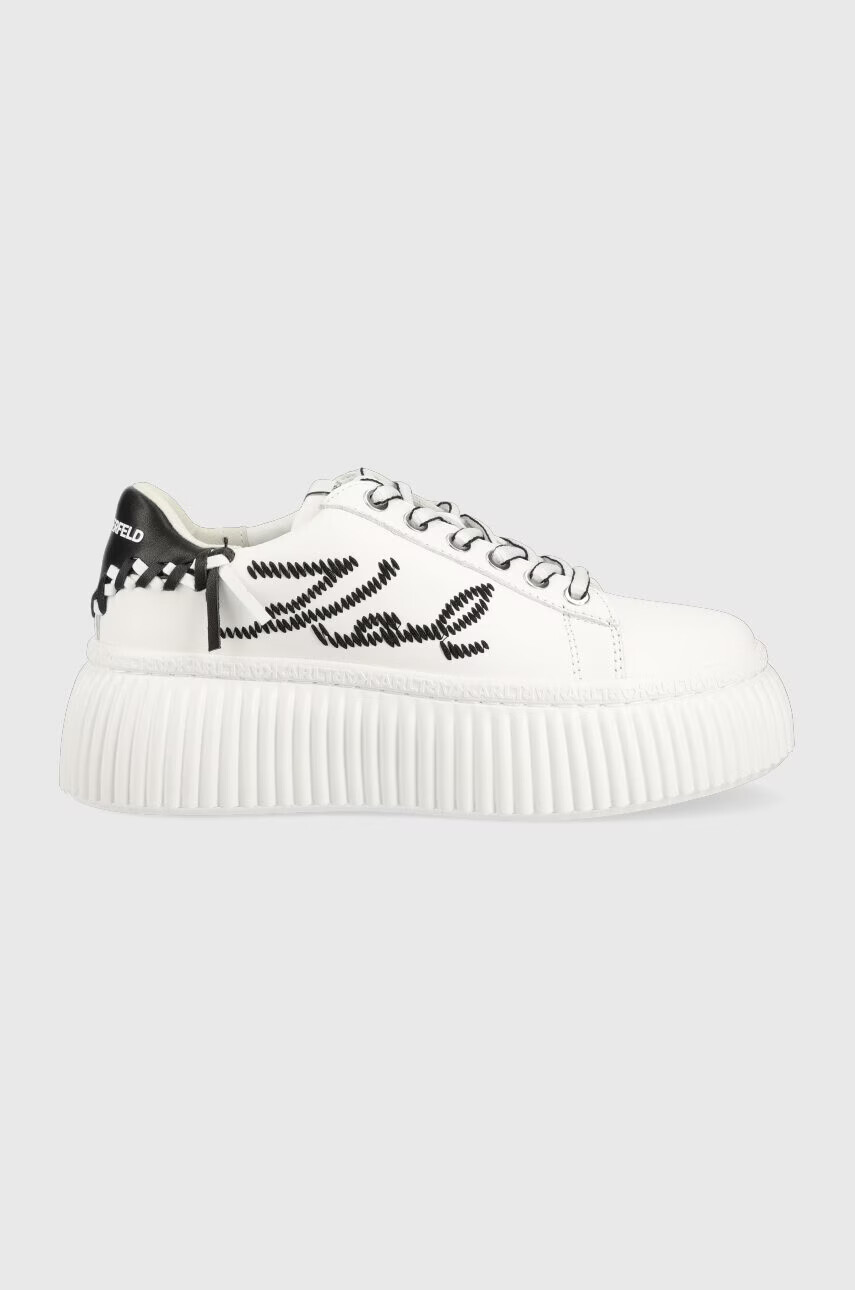 Karl Lagerfeld Кожени маратонки KREEPER LO в бяло KL42372 - Pepit.bg