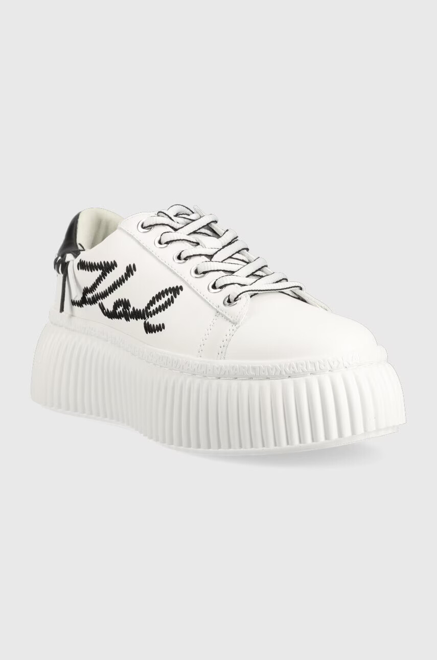 Karl Lagerfeld Кожени маратонки KREEPER LO в бяло KL42372 - Pepit.bg
