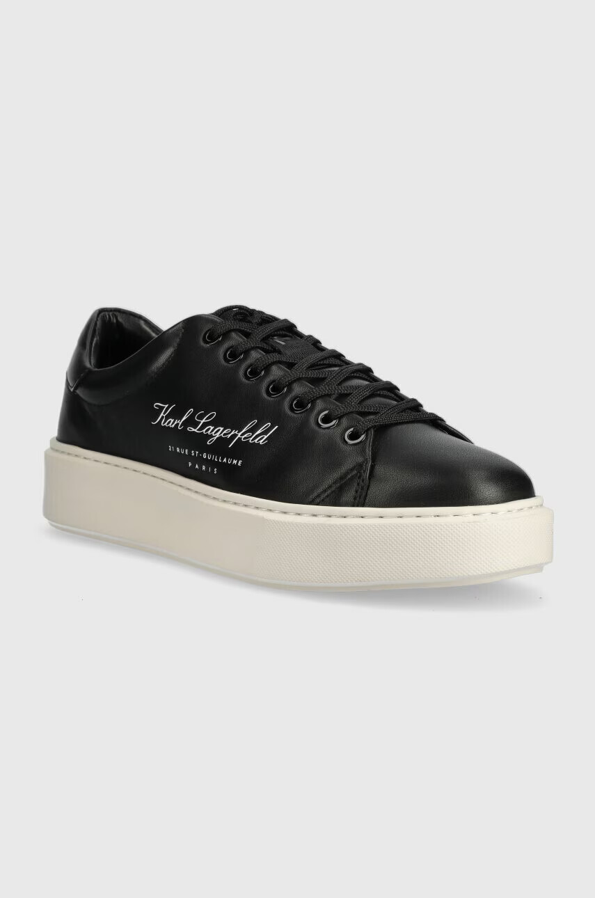 Karl Lagerfeld Кожени маратонки MAXI KUP в черно KL52223 - Pepit.bg
