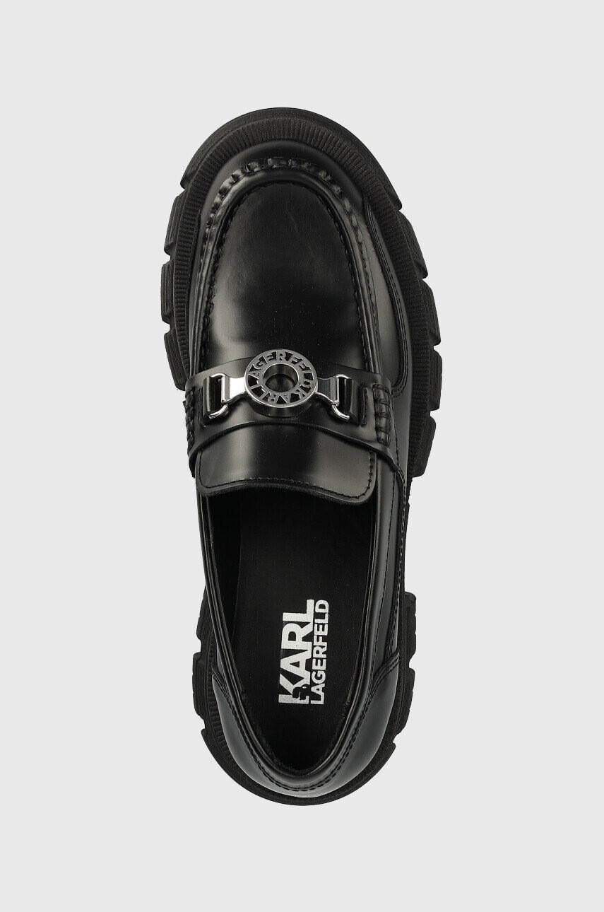 Karl Lagerfeld Кожени мокасини KL43820 PRECINCT в черно с платформа - Pepit.bg