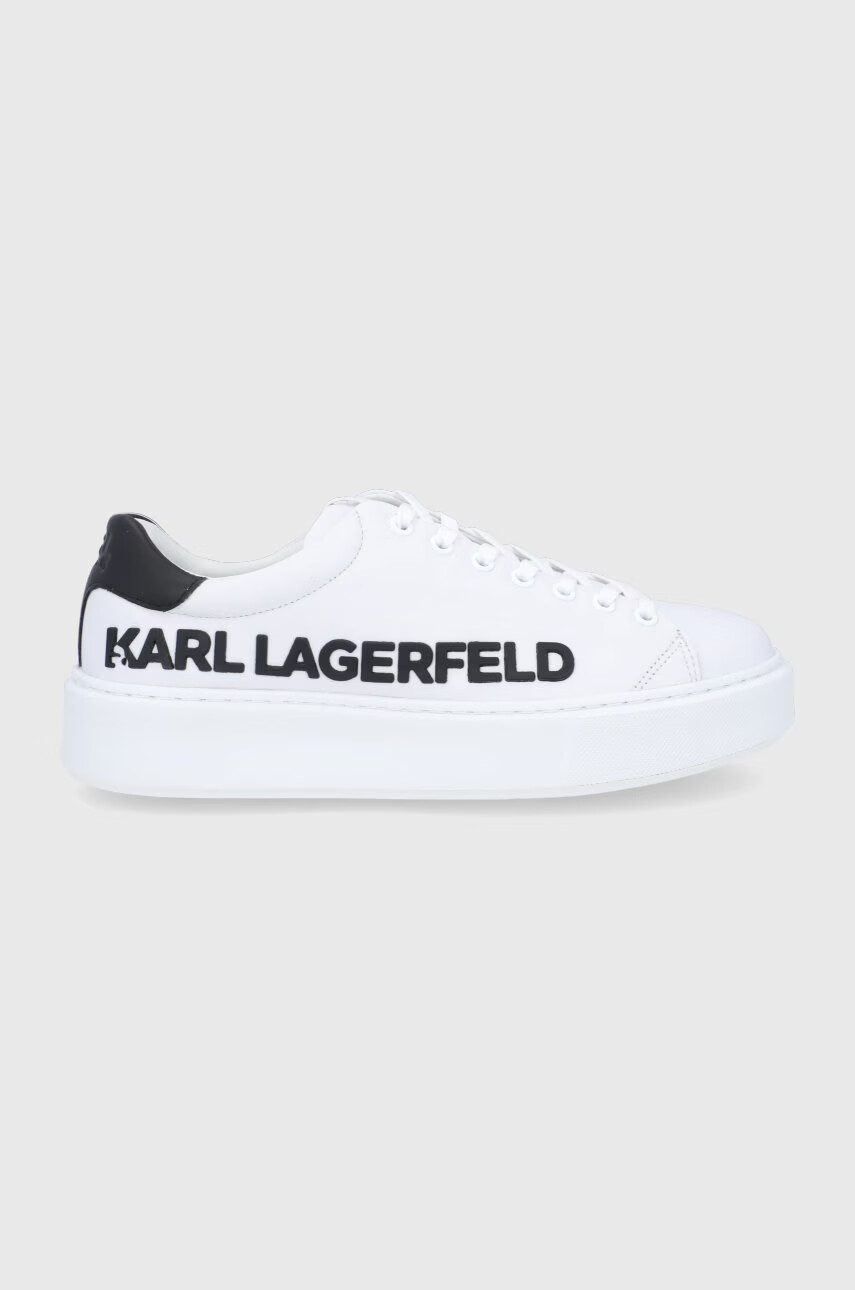 Karl Lagerfeld Кожени обувки в бяло - Pepit.bg