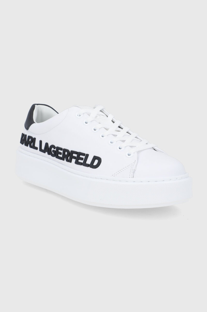 Karl Lagerfeld Кожени обувки в бяло - Pepit.bg