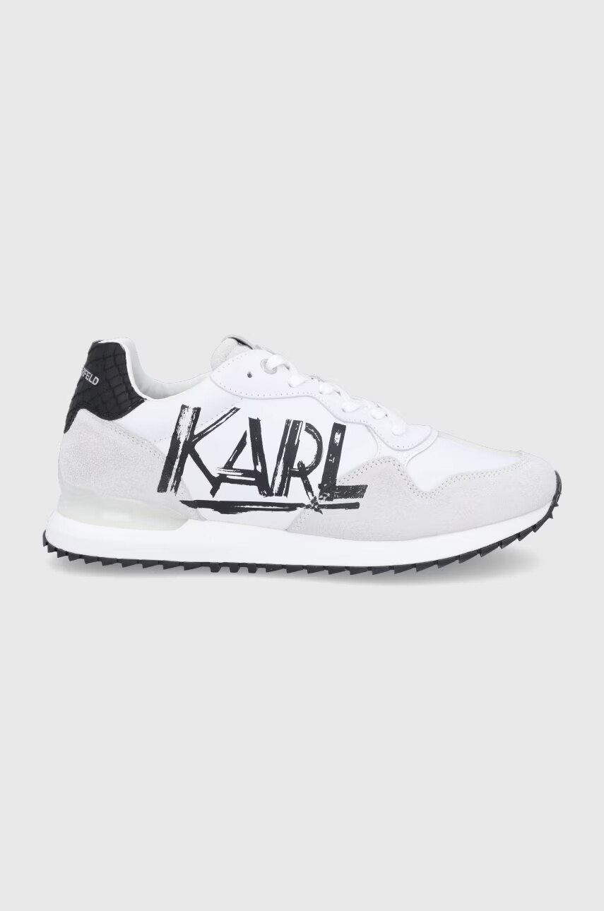 Karl Lagerfeld Кожени обувки в бяло - Pepit.bg