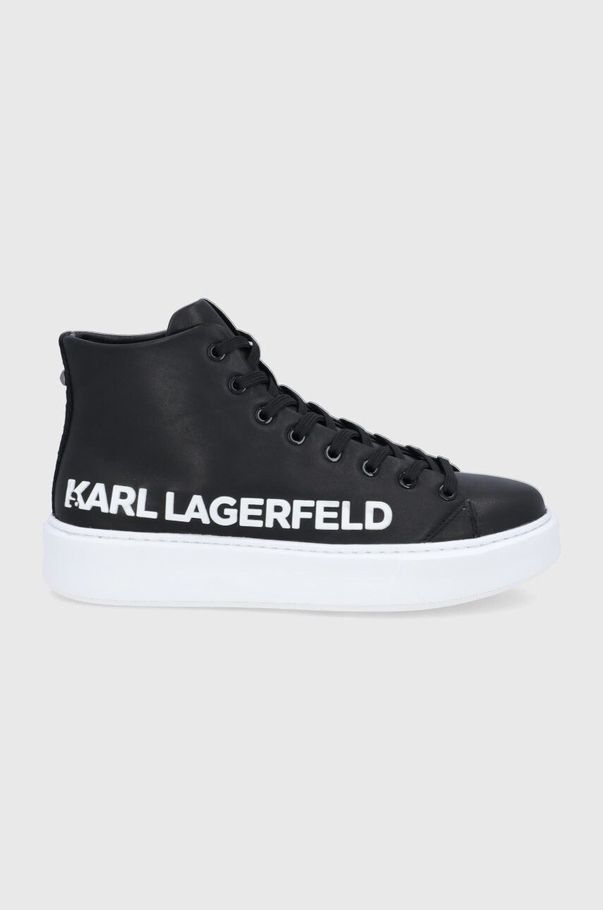 Karl Lagerfeld Кожени обувки Maxi Kup в черно - Pepit.bg