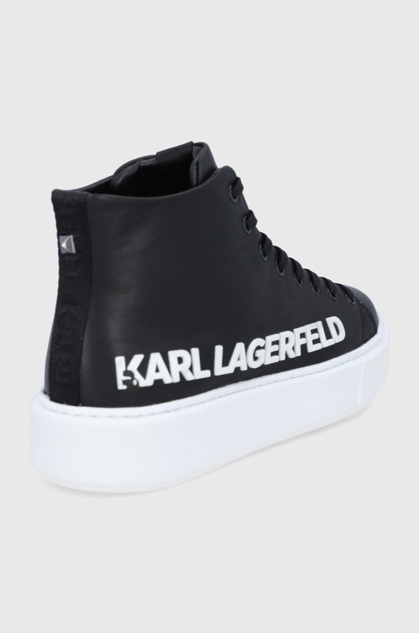 Karl Lagerfeld Кожени обувки Maxi Kup в черно - Pepit.bg