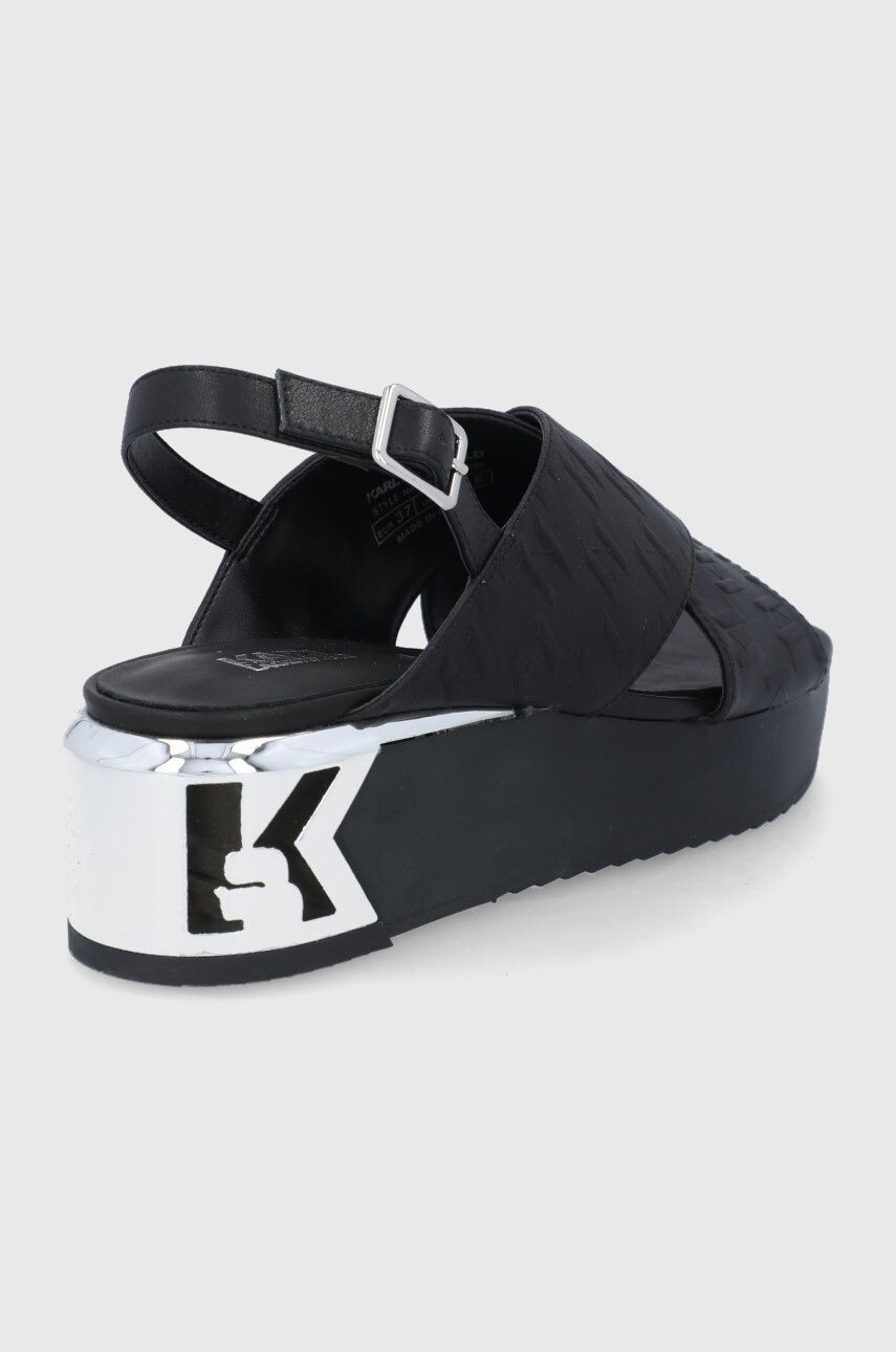 Karl Lagerfeld Кожени сандали K-blok Wedge - Pepit.bg