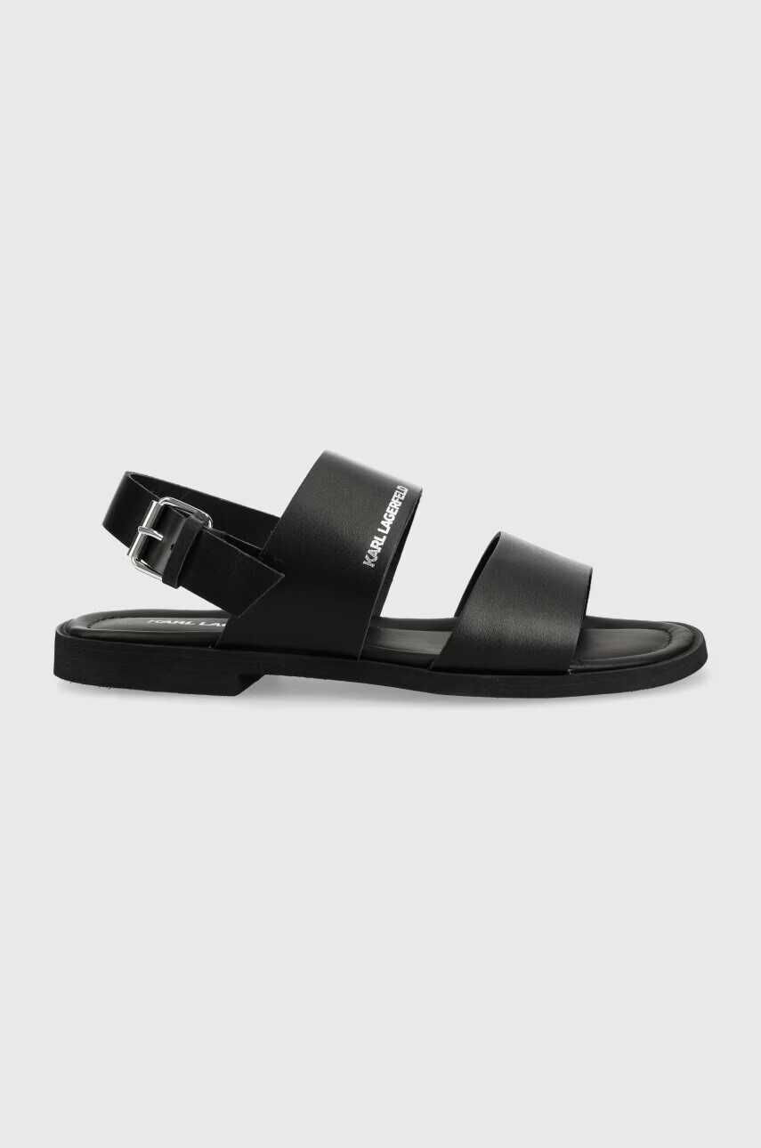 Karl Lagerfeld Кожени сандали KASTOR II в черно KL70206 - Pepit.bg