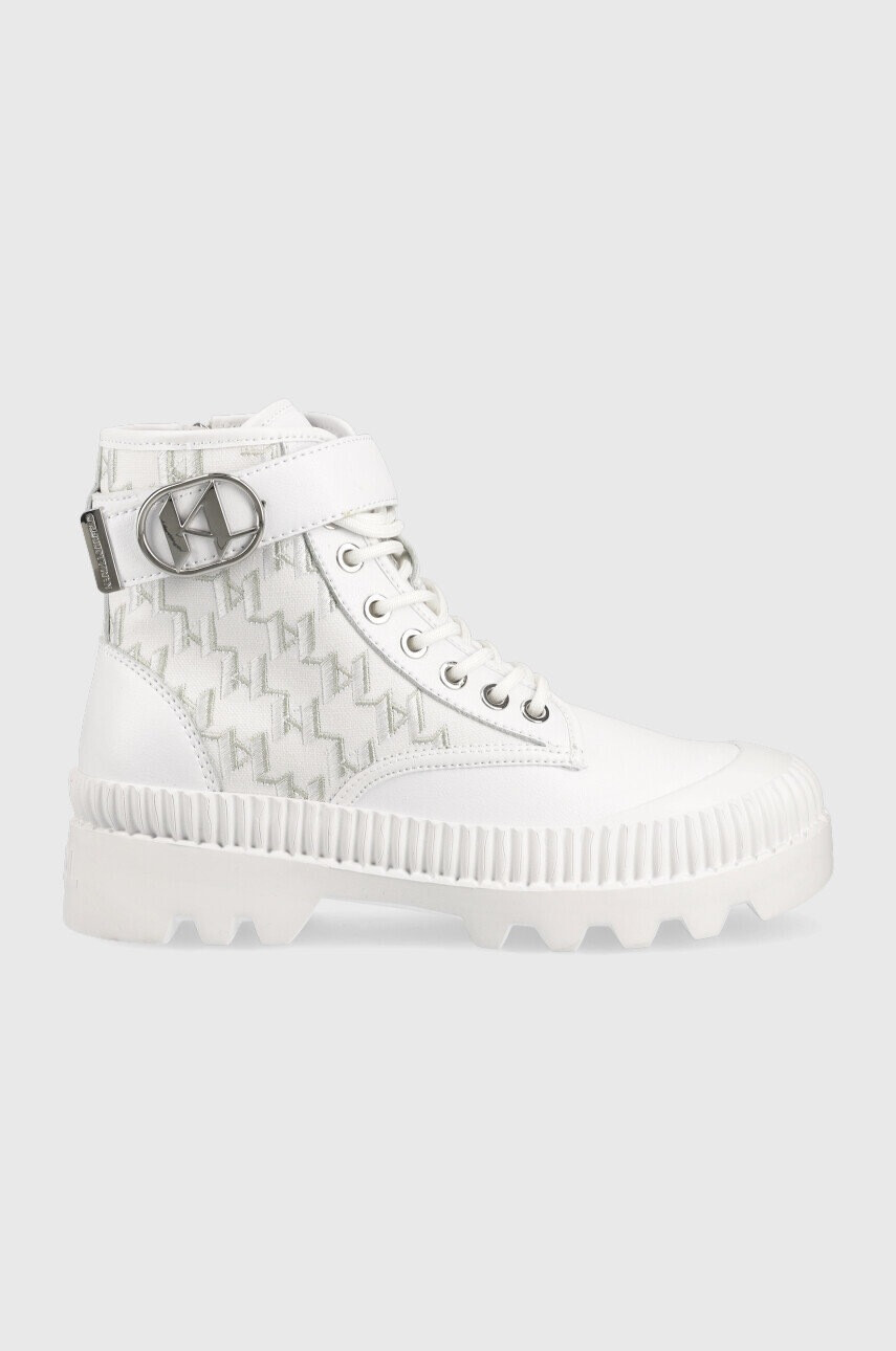 Karl Lagerfeld Кубинки Trekka Ii в бяло с платформа - Pepit.bg