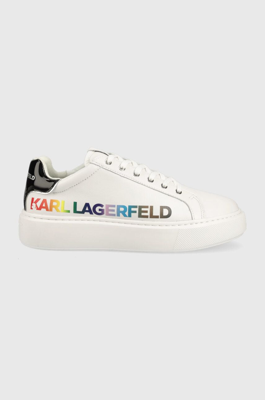 Karl Lagerfeld Маратонки Maxi Kup в бяло KL62226 - Pepit.bg