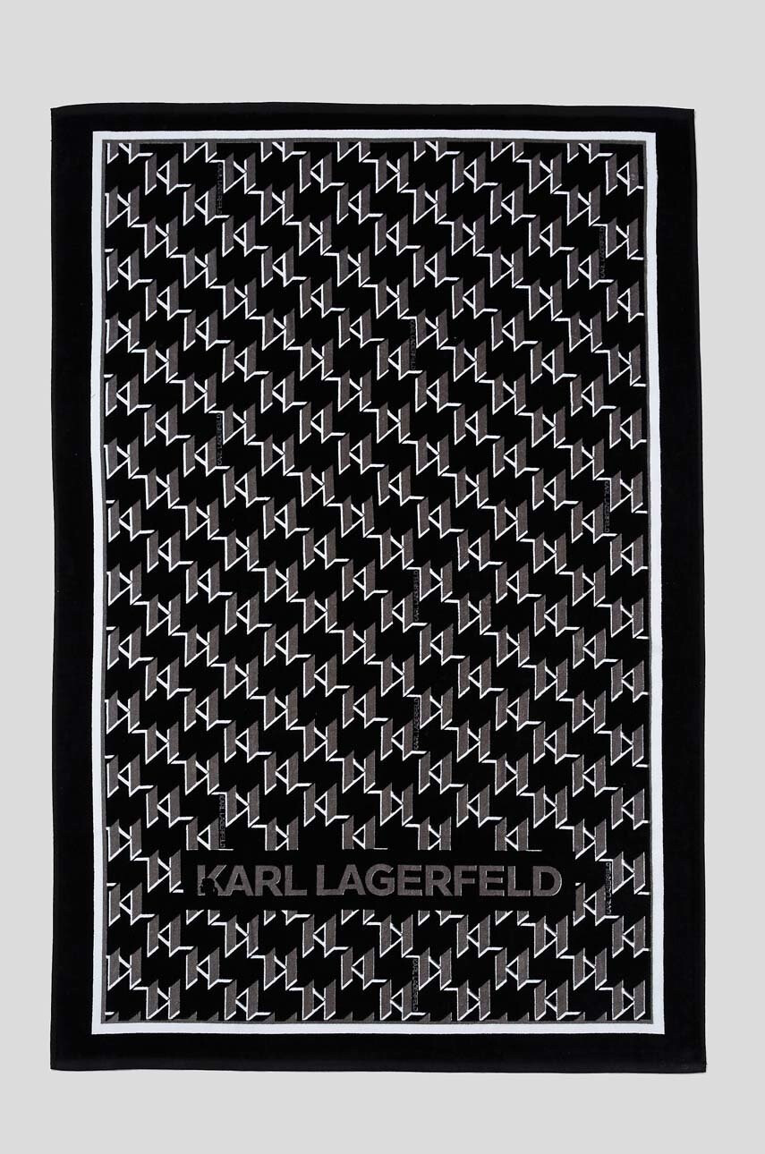 Karl Lagerfeld Памучна кърпа в черно - Pepit.bg