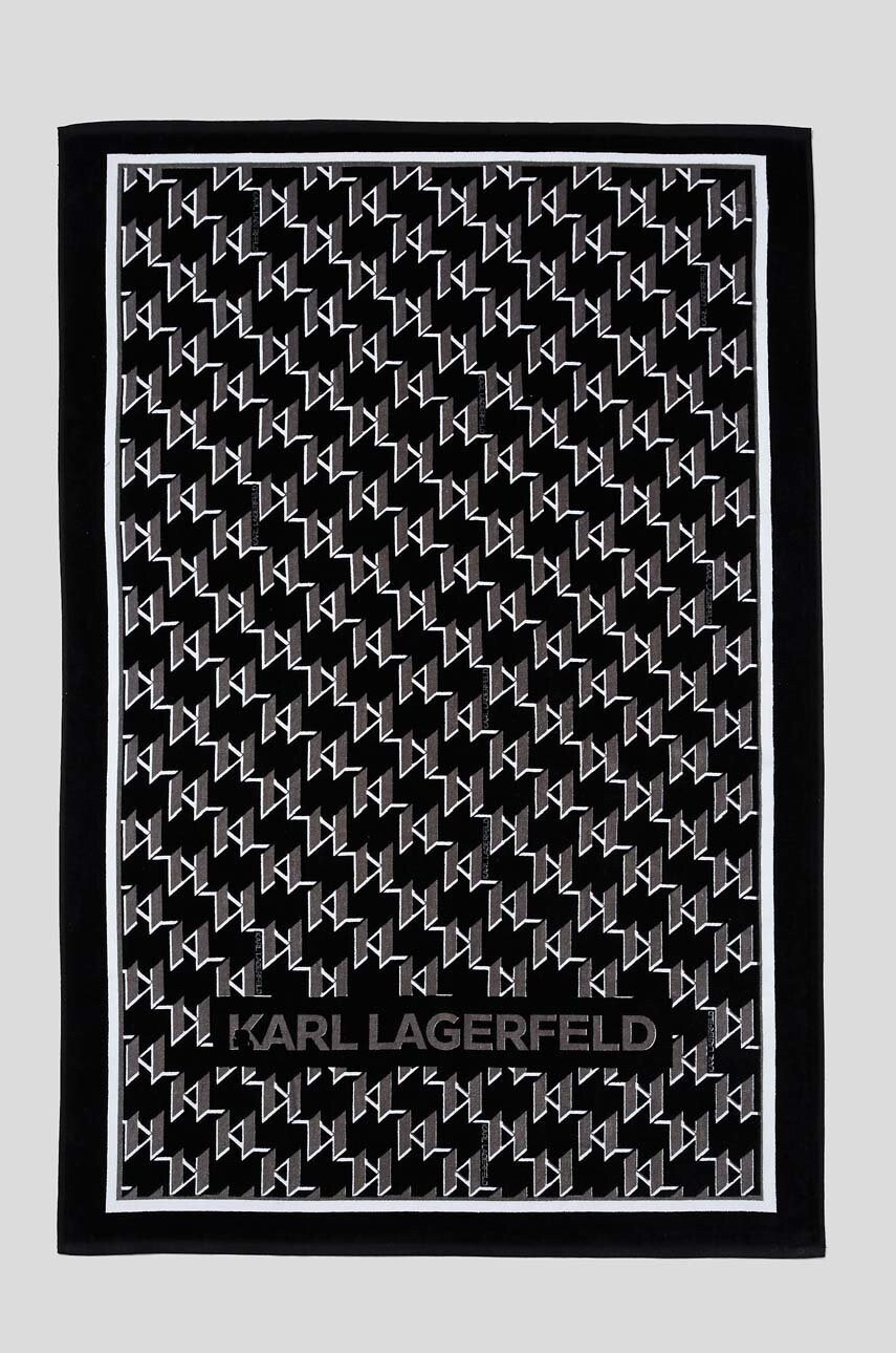 Karl Lagerfeld Памучна кърпа в черно - Pepit.bg