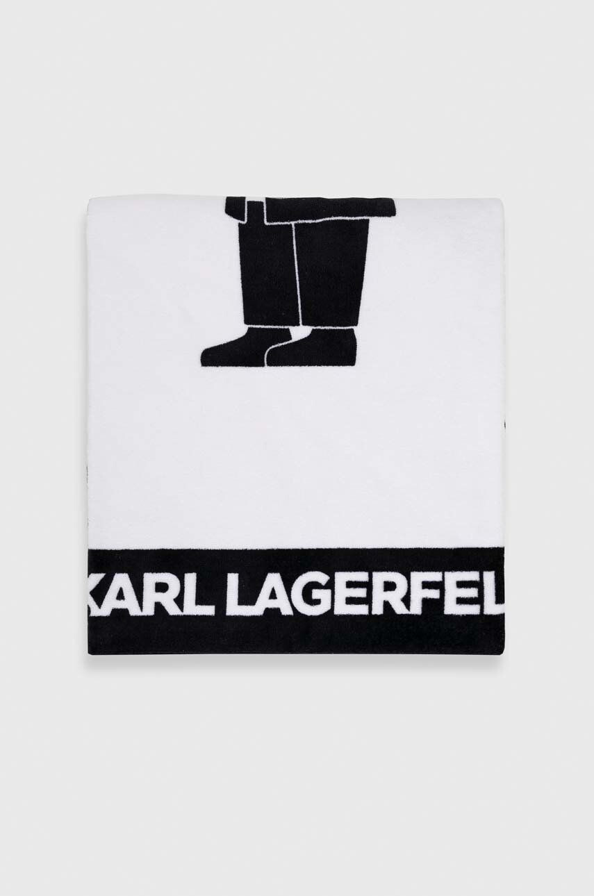 Karl Lagerfeld Памучна кърпа в бяло - Pepit.bg