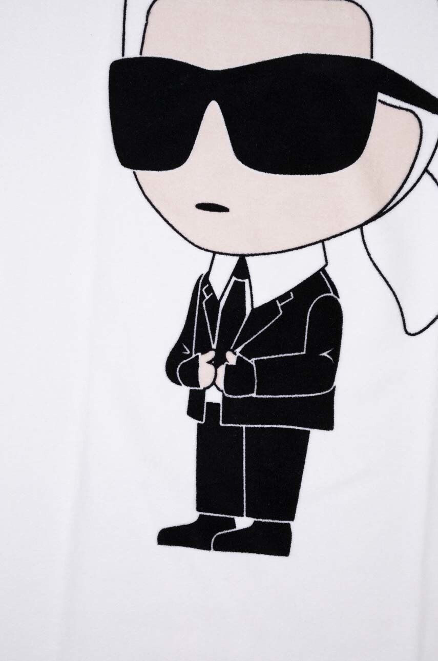 Karl Lagerfeld Памучна кърпа в бяло - Pepit.bg