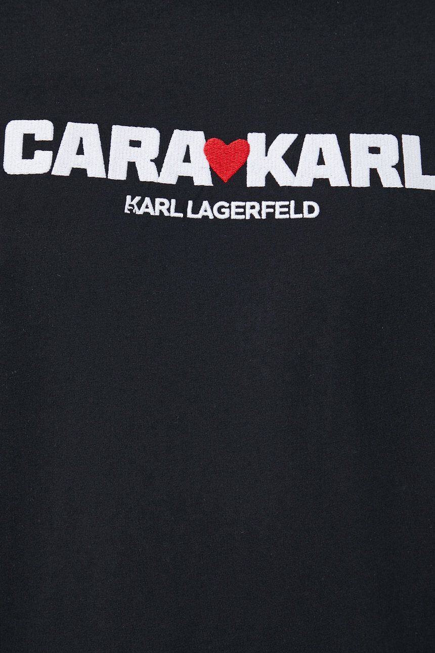 Karl Lagerfeld Памучна тениска x Cara Delevingne - Pepit.bg