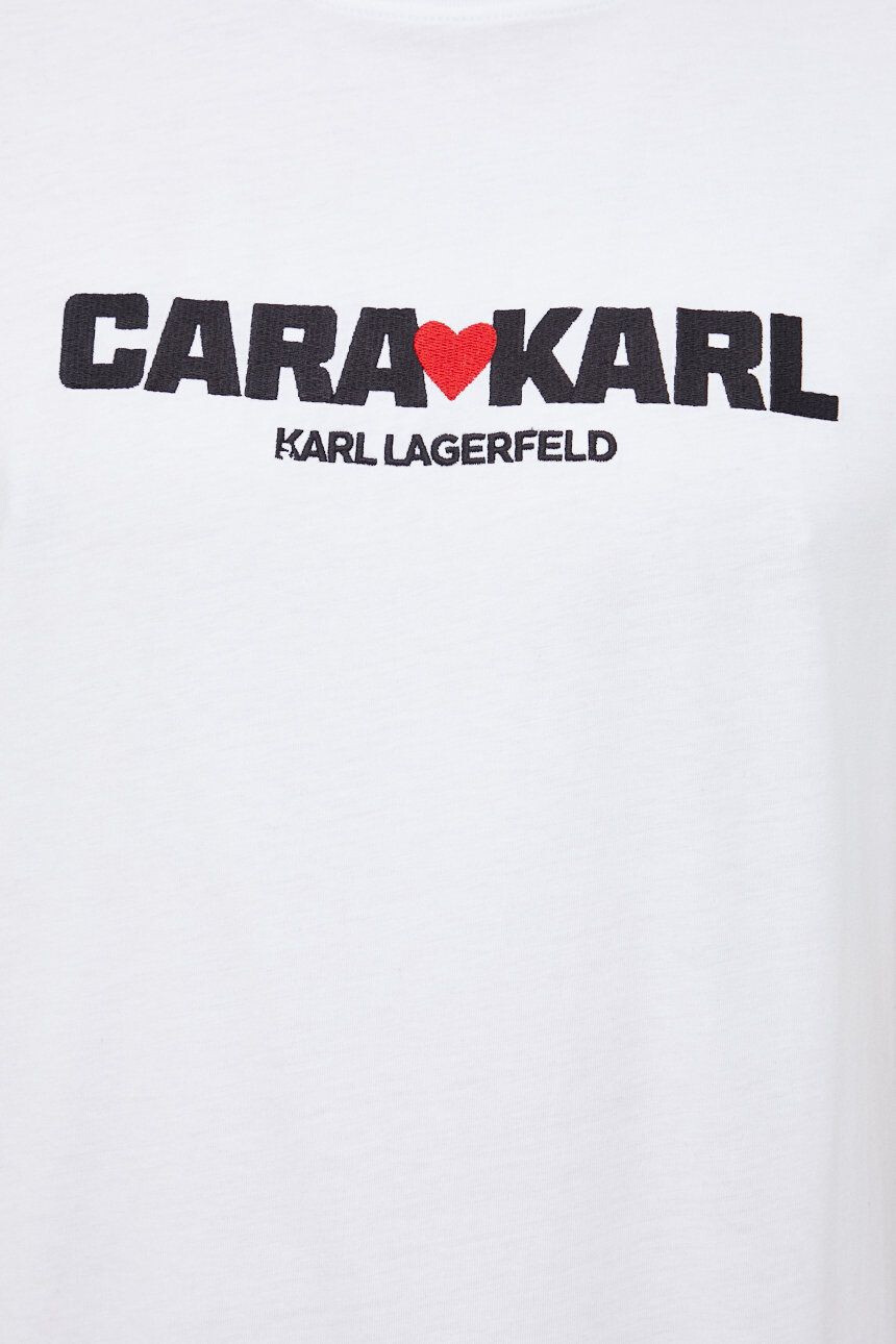 Karl Lagerfeld Памучна тениска x Cara Delevingne - Pepit.bg